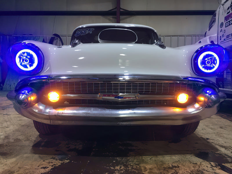 ORACLE Lighting Oracle Pre-Installed Lights 7 IN. Sealed Beam - Blue Halo 6905-002 6905-002 Photo - lifestyle view