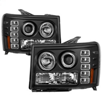 Spyder GMC Sierra 1500/GMC Sierra Denali 08-13 Projector LED Halo- LED Blk PRO-YD-GS07-HL-BK 5010605 5010605 Photo - Primary
