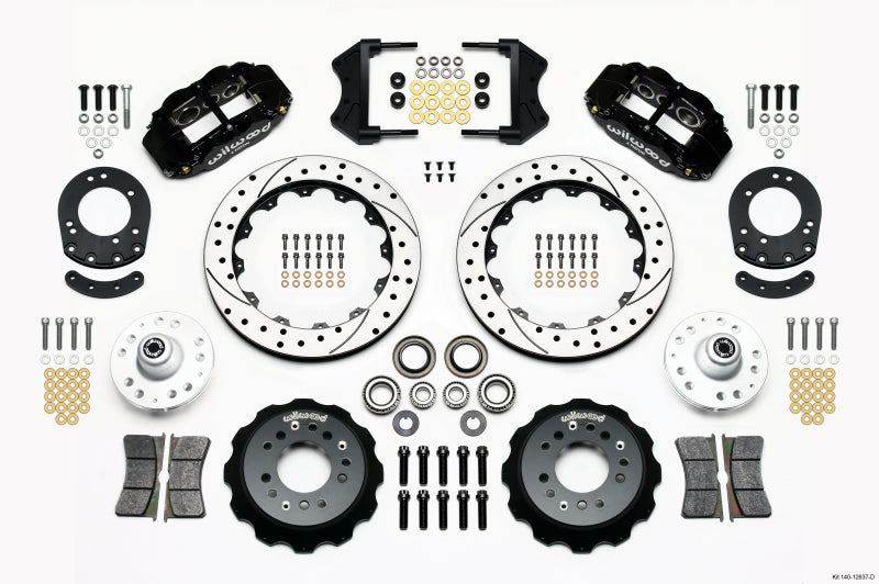 Wilwood FNSL6R Front Hub Kit,12.88",Drilled,1965-1969 Mustang Drum Spindle 140-12637-D Photo - Primary