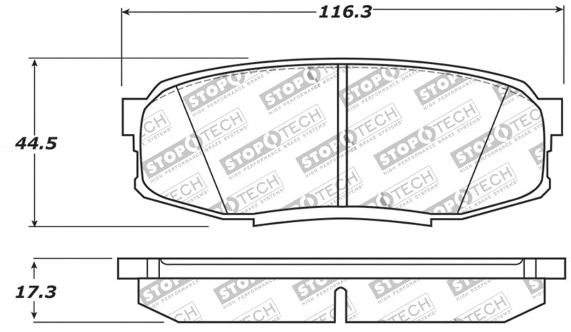 StopTech Sport Brake Pads With Shims And Hardware 309.13040 Photo - Primary