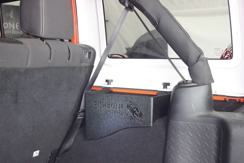 Fishbone Offroad 07-18 Jeep Wrangler JK 4 DR WheelWell Storage Bin - Black Textured Powdercoat Steel FB25081 FB25081 Photo - lifestyle view