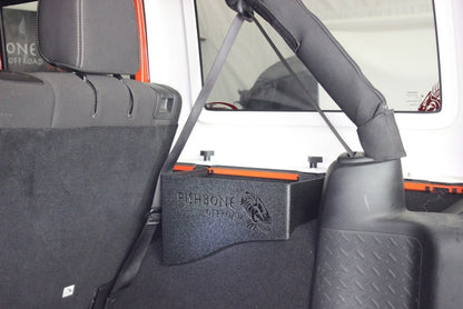 Fishbone Offroad 07-18 Jeep Wrangler JK 4 DR WheelWell Storage Bin - Black Textured Powdercoat Steel FB25081 FB25081 Photo - lifestyle view