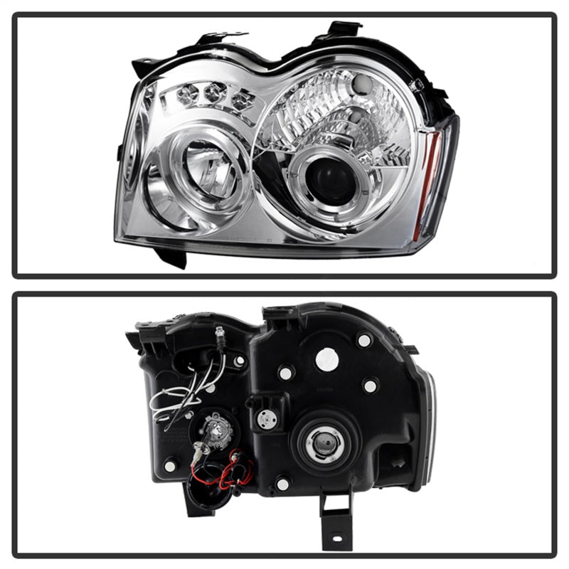 Spyder Jeep Grand Cherokee 05-07 Projector Headlights LED Halo LED Chrm Low 9006 PRO-YD-JGC05-HL-C 5011107 5011107 Photo - Unmounted