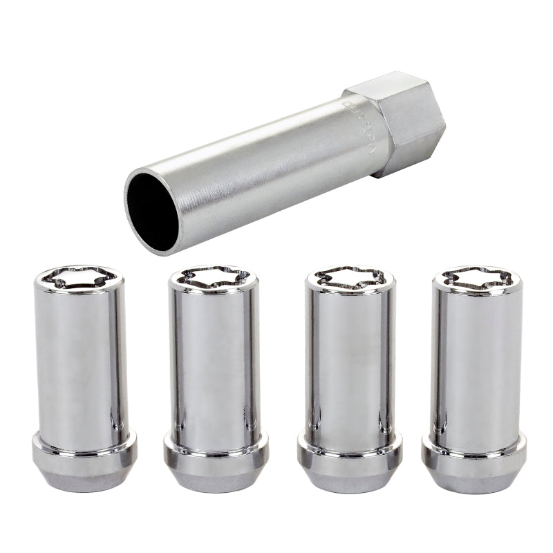 McGard Wheel Lock Nut Set - 4pk. (Tuner / Cone Seat) 1/2-20 / 13/16 Hex / 1.60in. Length - Chrome 25240 25240 Photo - out of package