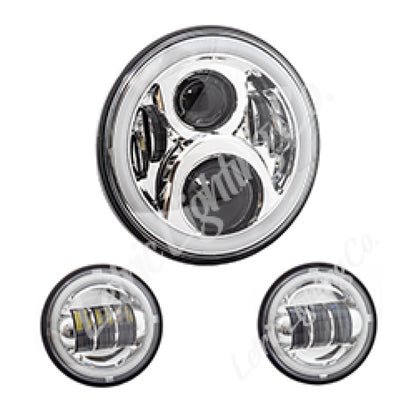 Letric Lighting 7in Led Chrome Full-Halo Indian LLC-ILHK-7CH LLC-ILHK-7CH Photo - Primary