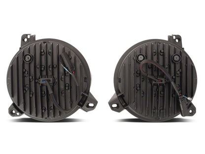 Raxiom 18-23 Jeep Wrangler JL Axial Series 9-In Angel Eye LED Headlights- Blk Housing (Clear Lens) J171705 J171705 Photo - Close Up