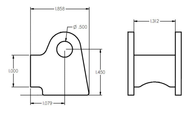 Ridetech Shock Bracket for 1.5in Bridge 90000380 90000380 User 1