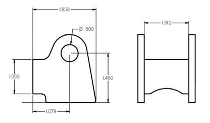 Ridetech Shock Bracket for 1.5in Bridge 90000380 90000380 User 1