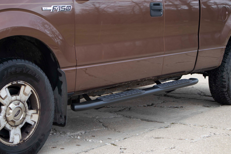 Fishbone Offroad 09-14 Ford F150 Extended Super Cab Oval Side Steps - Black Textured FB21377 FB21377 Photo - lifestyle view