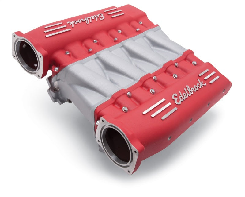 Edelbrock Manifold, Chevy LS, LS3 Cross Ram, with Red Plenums 7141 Photo - Primary
