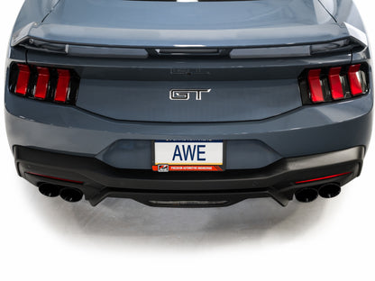 AWE Tuning AWE 2024 Ford Mustang GT Fastback S650 RWD Track Edition Catback Exhaust w/ Quad Diamond Black Tips 3020-43650 3020-43650 Photo - Mounted