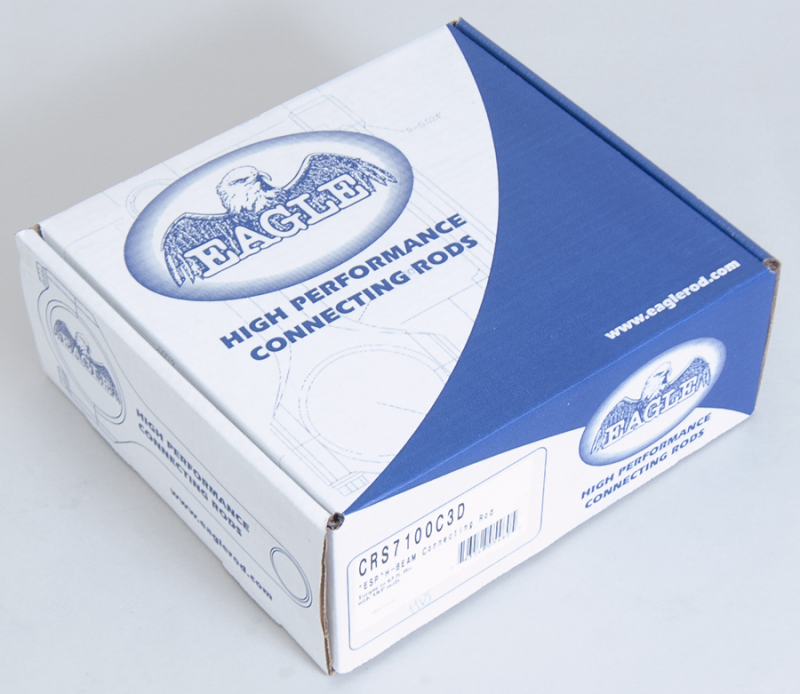 Eagle Chrysler RB 2.200in Journal .990in Pin H-Beam Connecting Rods (Set of 8) CRS7100C3D CRS7100C3D Photo - in package