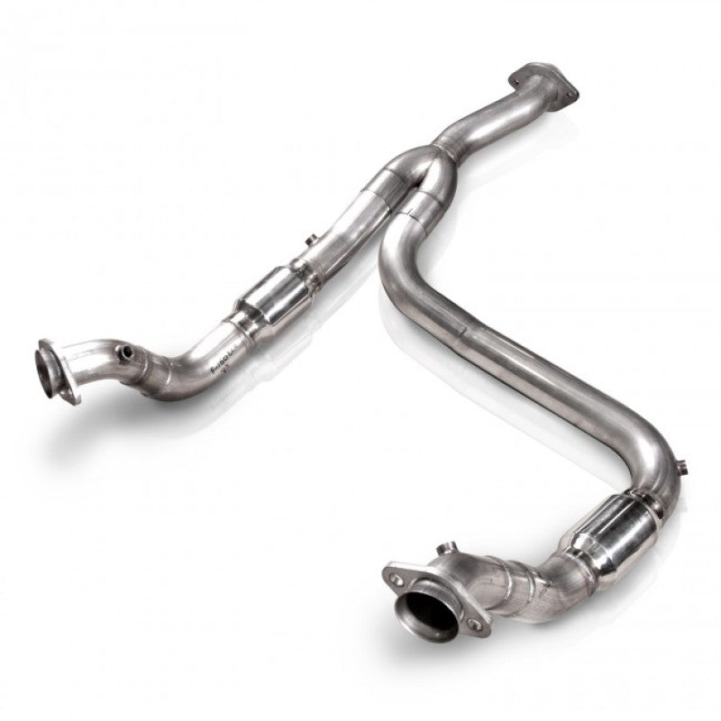 Stainless Works 2011-14 F-150 3.5L 3in Downpipe High-Flow Cats Y-Pipe Factory Connection FTECODPCAT FTECODPCAT Photo - Primary