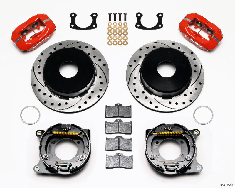 Wilwood Forged Dynalite P/S Park Brake Kit Drilled Red Big Ford New 2.50in Offset Currie Blank 140-7150-DR 140-7150-DR Photo - Primary