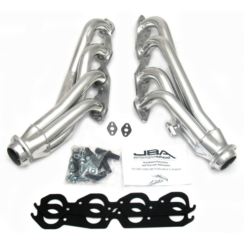 JBA 01-03 Gm Truck 8.1L BBC w/o EGR/A.I.R. 1-3/4in Primary Silver Ctd Cat4Ward Header 1860SJS 1860SJS Photo - Primary