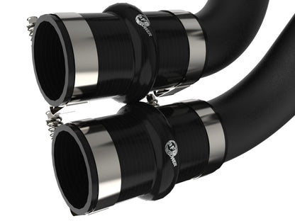 aFe BladeRunner 21-22 Ford F-150 Ecoboost V6-3.5L(tt) Aluminum Hot and Cold Charge Pipe Kit Black 46-20514-B 46-20514-B Photo - Close Up