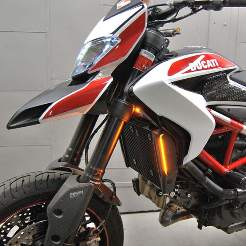 New Rage Cycles 13-19 Ducati Hypermotard 939/821 Front Turn Signals w/Load EQ HYPER-SMS HYPER-SMS Photo - Primary