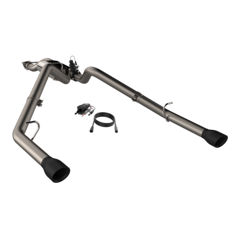 QTP 19-20 Ram 1500 304SS Screamer Cat-Back Exhaust Rear Split Exit w/4.5in Black Tips 420019B 420019B User 1