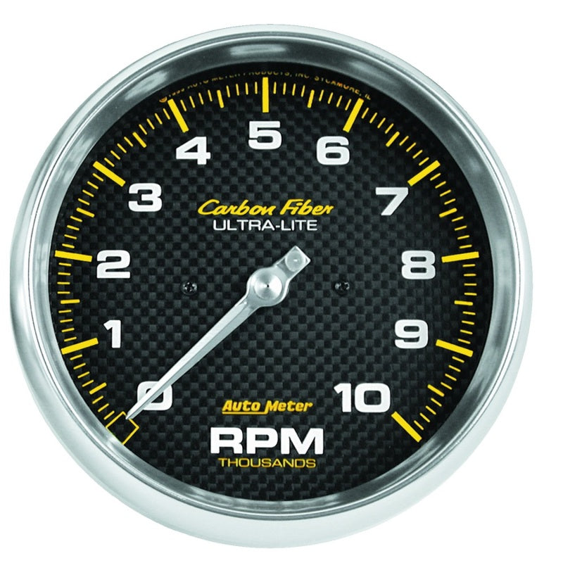 Autometer Gauge, Tach, 5", 10k Rpm, In-Dash, Carbon Fiber 4898 Photo - Primary