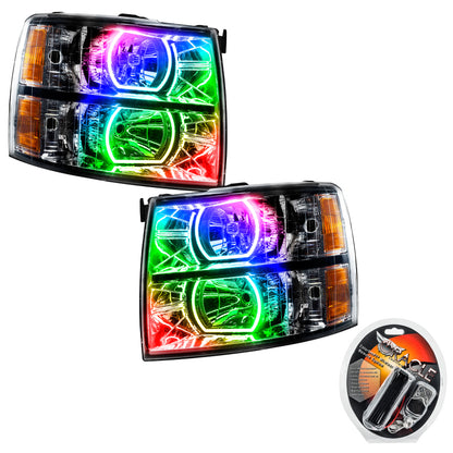 ORACLE Lighting Oracle 07-13 Chevrolet Silverado SMD HL - Black - Square Style - ColorSHIFT 8189-330 8189-330 Photo - Primary