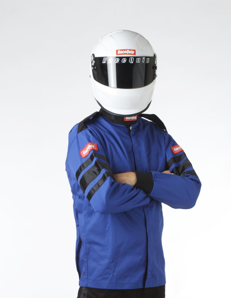 Racequip 110 Series Racing Suit; Jacket ONLY; SFI-1 Certified; Blue / Large 111025 Photo - Primary