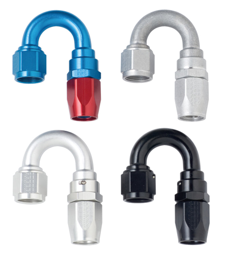 Fragola -10AN x 180 Degree Power Flow Hose End - Black 118010-BL 118010-BL Photo - Primary
