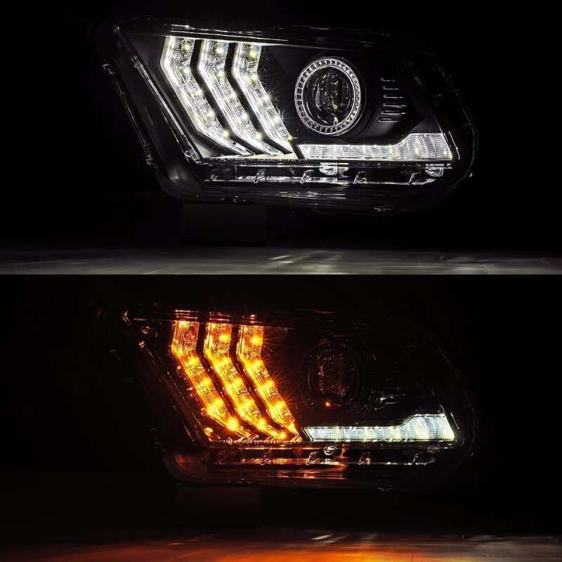 AlphaRex 10-12 Ford Mustang LUXX LED Proj Headlights Plank Style Black w/Activ Light/Seq Signal 880115 880115 User 2