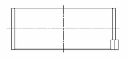 ACL Renault 1764/1998cc +.001in Oil Clearance Standard Size High Performance Rod Bearing Set 4B7820HX-STD 4B7820HX-STD Technical Drawing