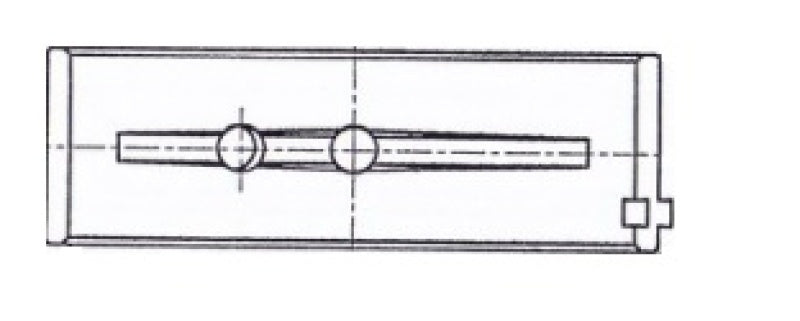 ACL 1997+ Chevy V8 4.8/5.3/5.7/6.0 Gen 3 .10mm Oversized Main Bearing Set 5M7298A-10 5M7298A-10 Technical Drawing
