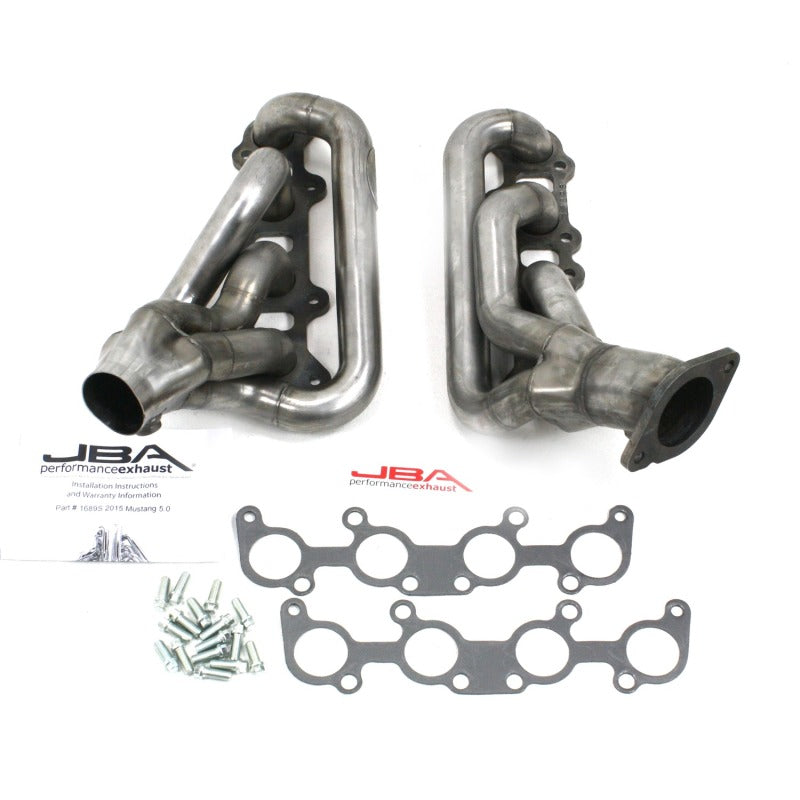 JBA 15-20 Ford Mustang 5.0L Coyote 1-3/4in Primary Raw 409SS Cat4Ward Header 1689S 1689S Photo - Primary