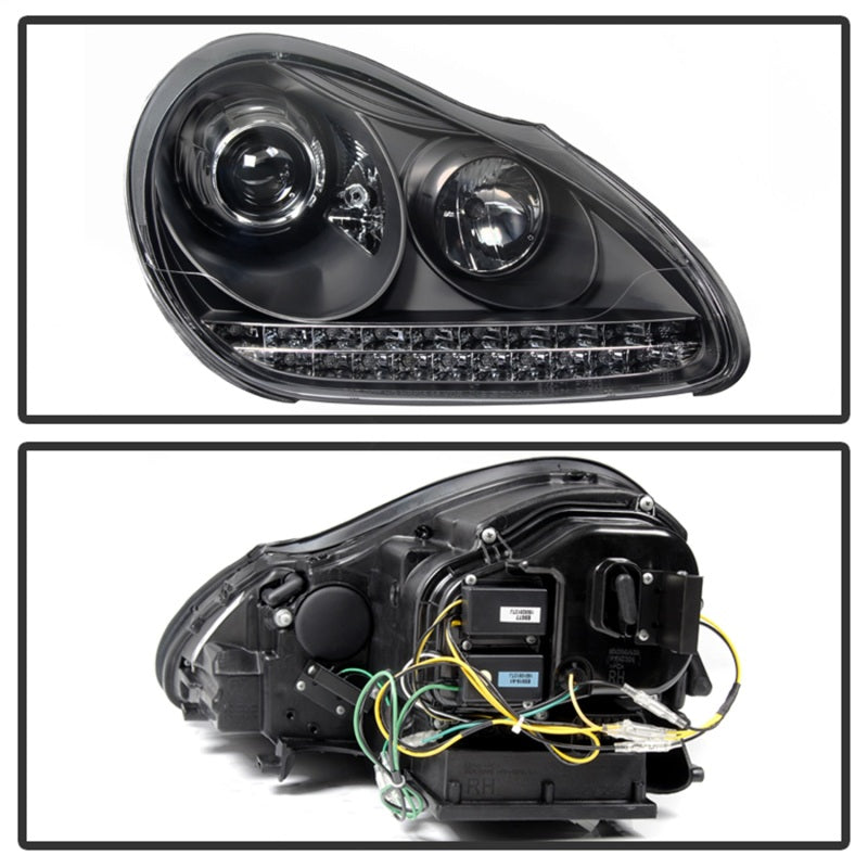 Spyder Porsche Cayenne 03-06 Projector Xenon/HID Model- DRL LED Blk PRO-YD-PCAY03-HID-DRL-BK 5080967 5080967 Photo - Unmounted