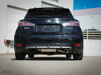aFe POWER Takeda 2in to 2-1 304 SS Cat-Back Exhaust w/ Polished Tips 11-17 Lexus CT200h 1.8L 49-36047-P 49-36047-P Photo - Mounted