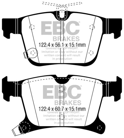 EBC 2016+ Chrysler Pacifica (RU) 3.6L Yellowstuff Rear Brake Pads DP43066R DP43066R Photo - Primary