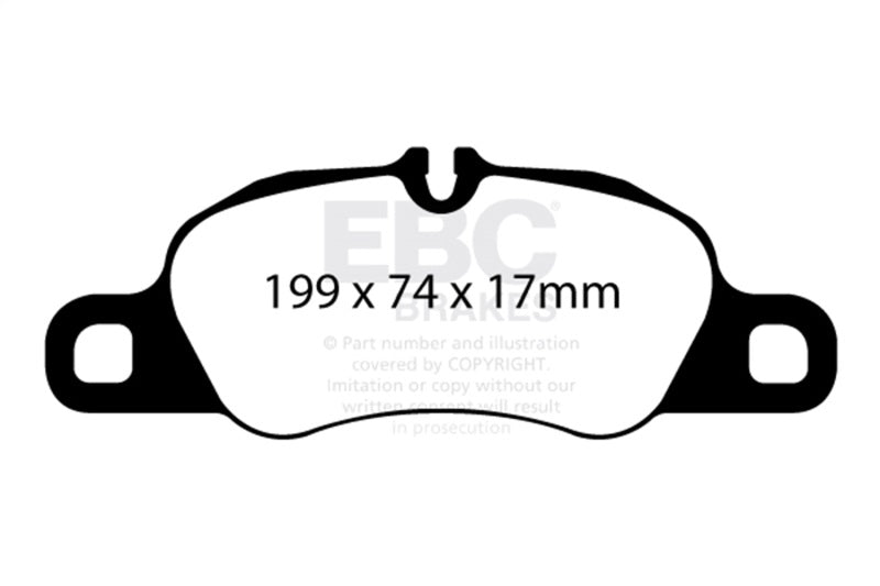 EBC 12-16 Porsche Boxster 2.7L (Cast Iron Rotors Only) Bluestuff Front Brake Pads DP52057NDX DP52057NDX Photo - Primary