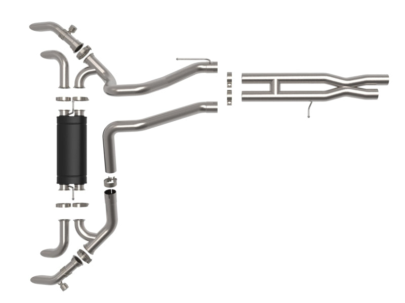 aFe 21-22 Jeep Wrangler JL Vulcan Series Stainless Steel Cat-Back Exhaust System 49-38101 49-38101 Photo - Unmounted