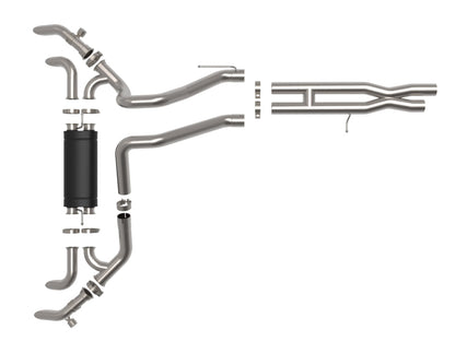 aFe 21-22 Jeep Wrangler JL Vulcan Series Stainless Steel Cat-Back Exhaust System 49-38101 49-38101 Photo - Unmounted