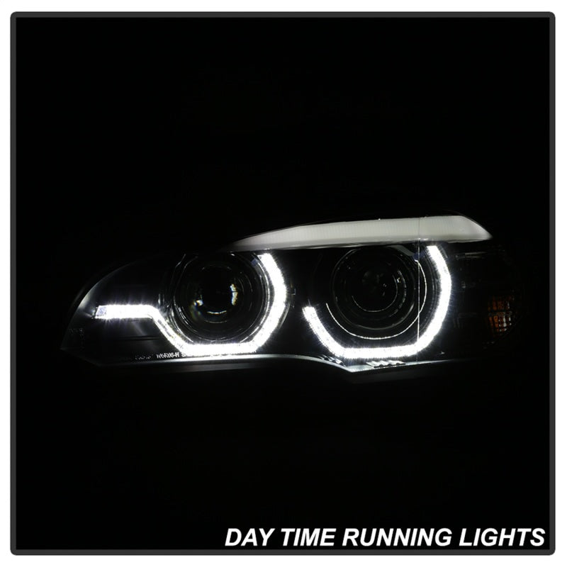 Spyder 07-10 BMW X5 E70 (HID Models Only) Projector Headlights - Black PRO-YD-BMWE7007-AFSHID-BK 5085481 5085481 Photo - Unmounted