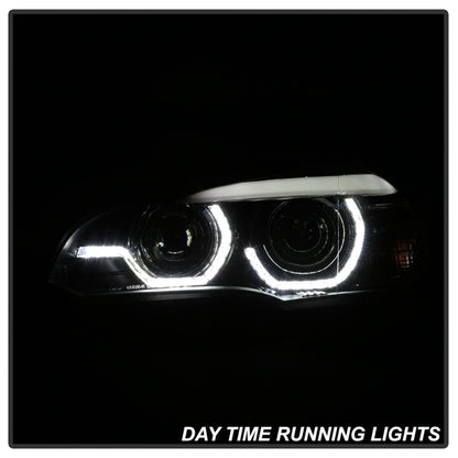 Spyder 07-10 BMW X5 E70 (HID Models Only) Projector Headlights - Black PRO-YD-BMWE7007-AFSHID-BK 5085481 5085481 Photo - Unmounted