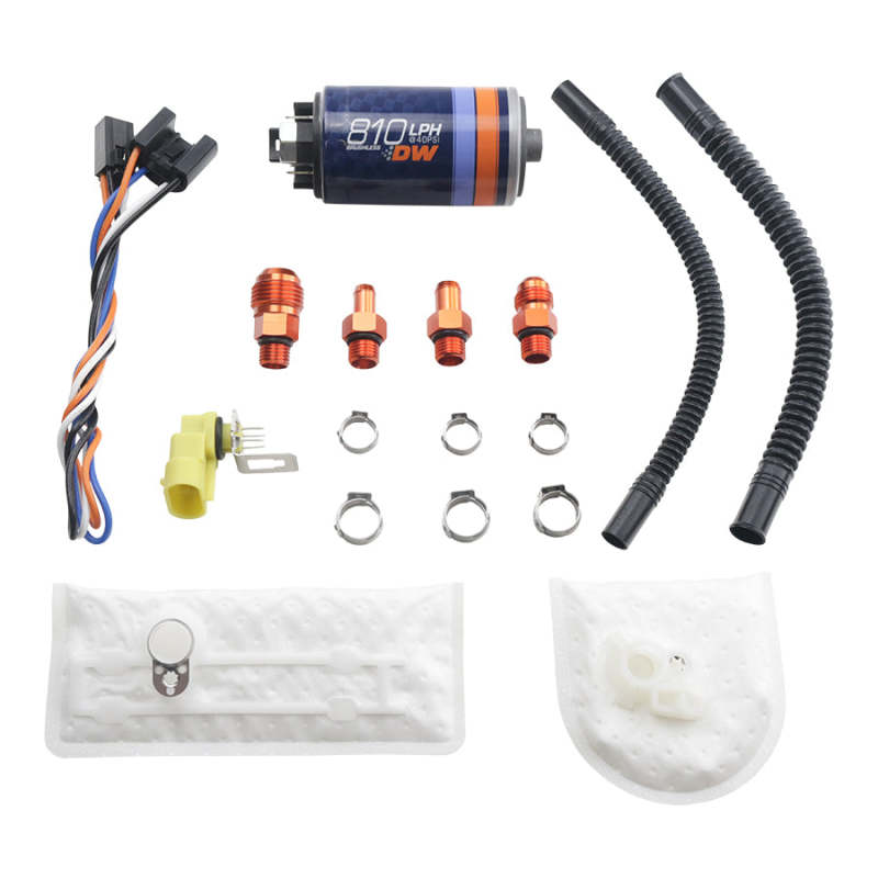 DeatschWerks DW810 Brushless Series 810lph In-Tank Brushless Fuel Pump w/ 9-1002 Install kit 9-811-1002