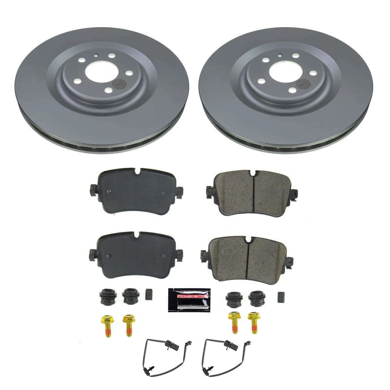 PowerStop Power Stop 19-20 Audi A8 Quattro Rear Z23 Coated Brake Kit CRK8221