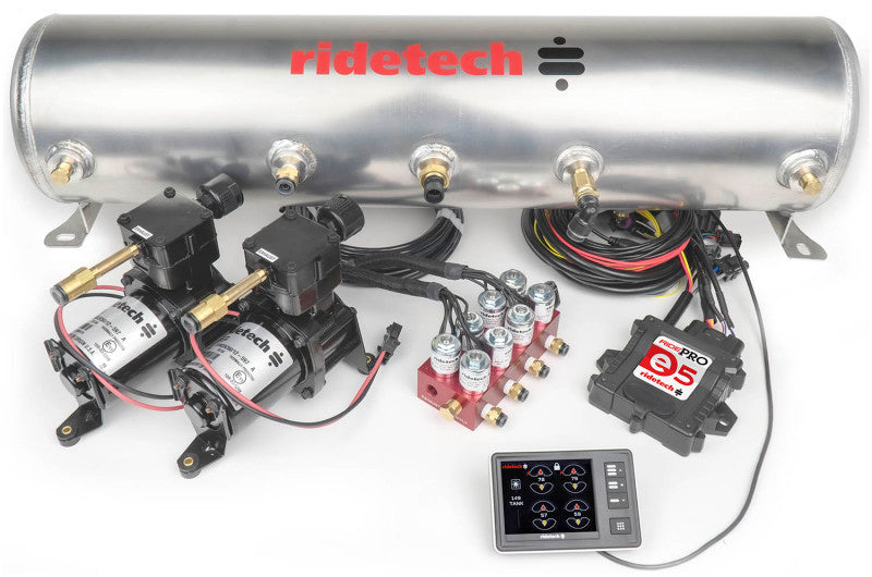 Ridetech RidePro E5 Air Ride Suspension Control System 5 Gallon Dual Compressor 1/4in Valves 30534100 30534100 Photo - Primary
