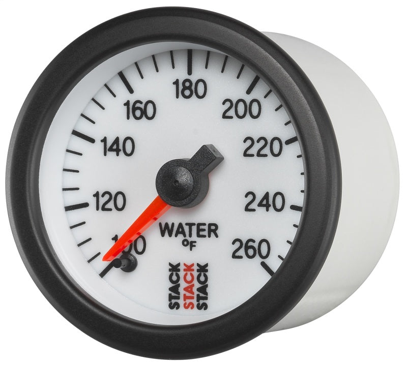Autometer Stack 52mm 100-260 Deg F 1/8in NPTF Male Pro Stepper Motor Water Temp Gauge - White ST3358 ST3358 User 2