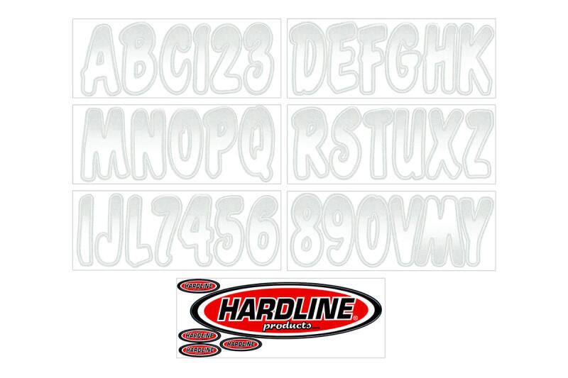 Hardline Boat Lettering Registration Kit 3 in. - 200 White/Silver WHSIG200 WHSIG200 Photo - Primary