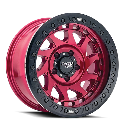 Dirty Life 9313 Enigma Race 17x9 / 6x139.7 BP / -38mm Offset / 106mm Hub Crimson Candy Red Wheel 9313-7983R38 9313-7983R38 Photo - Primary