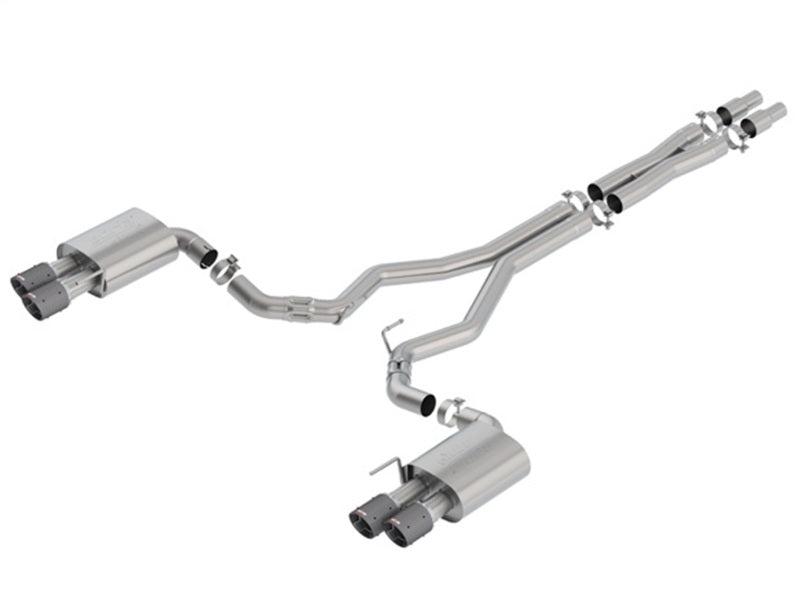 Borla 2018 Ford Mustang GT 5.0L AT/MT (w/o Valves) ATAK 3in Cat-Back Exhaust w/Carbon Fiber Tips 140746CF 140746CF Photo - Primary