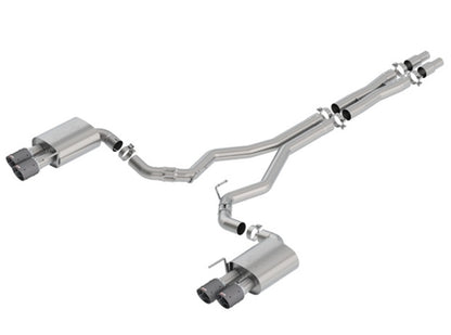 Borla 2018 Ford Mustang GT 5.0L AT/MT (w/o Valves) ATAK 3in Cat-Back Exhaust w/Carbon Fiber Tips 140746CF 140746CF Photo - Primary