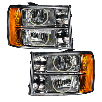 ORACLE Lighting Oracle 07-13 GMC Sierra SMD HL - Round Ring Design - ColorSHIFT w/o Controller 8165-334 8165-334 Photo - lifestyle view