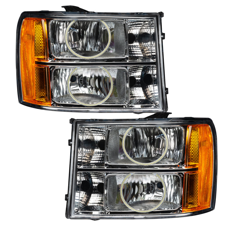 ORACLE Lighting Oracle 07-13 GMC Sierra SMD HL - Round Ring Design - ColorSHIFT w/ 2.0 Controller 8165-333 8165-333 Photo - lifestyle view