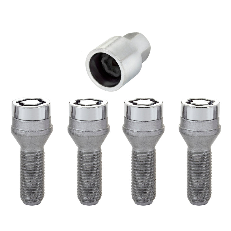 McGard Wheel Lock Bolt Set - 4pk. (Cone Seat) M14X1.5 / 17mm Hex / 31.0mm Shank Length - Chrome 27205 27205 Photo - out of package