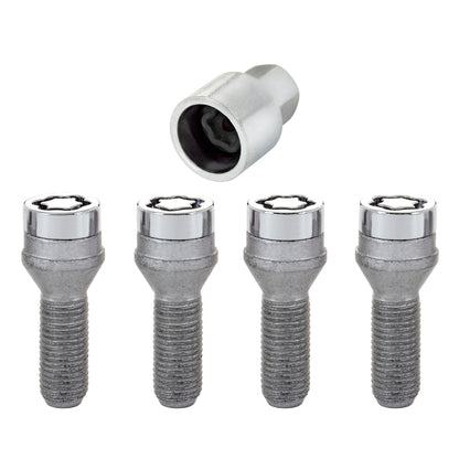 McGard Wheel Lock Bolt Set - 4pk. (Cone Seat) M14X1.5 / 17mm Hex / 31.0mm Shank Length - Chrome 27205 27205 Photo - out of package